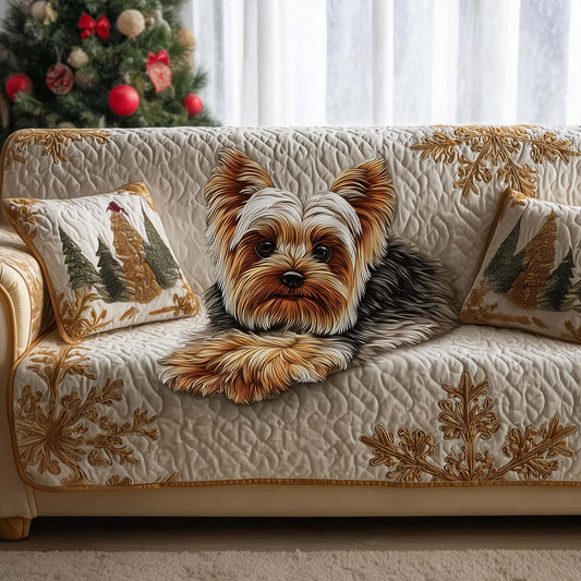 Yorkshire Terrier Quilted Sofa Cover GFTOMA6918