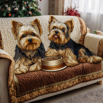 Yorkshire Terrier Quilted Sofa Cover GFTOMA6920