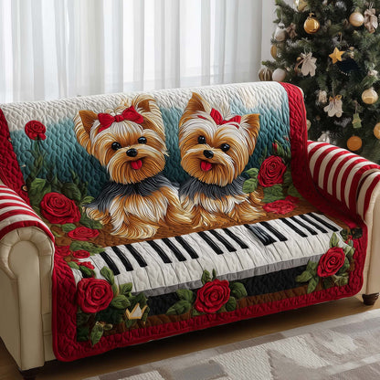 Yorkshire Terrier Quilted Sofa Cover GFTOMA6923