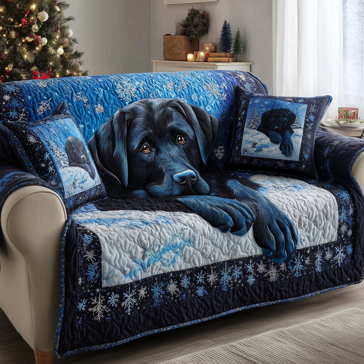 Labrador Quilted Sofa Cover GFTOMA6926