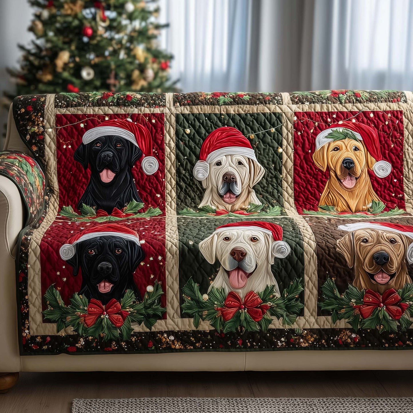 Labrador Quilted Sofa Cover GFTOMA6931