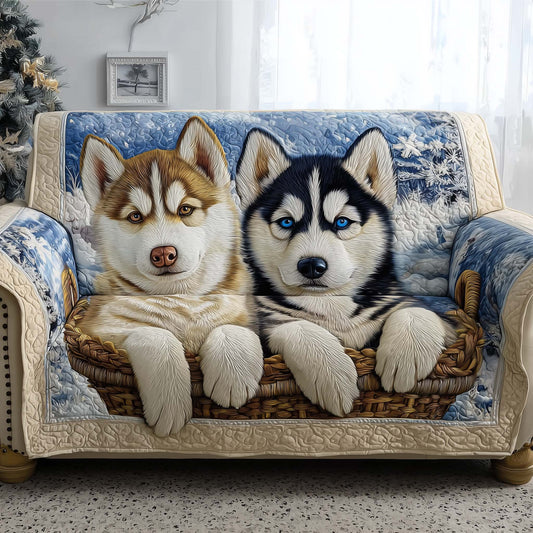 Festive Husky Quilted Sofa Cover GFTOMA6936