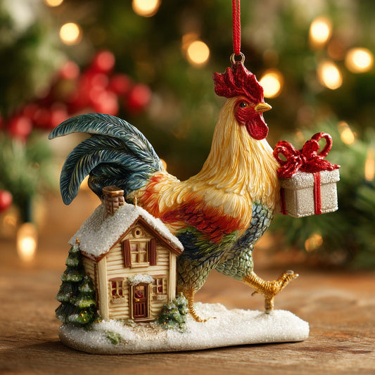 Chicken Coop Christmas Mica Ornament GFTOMA6945