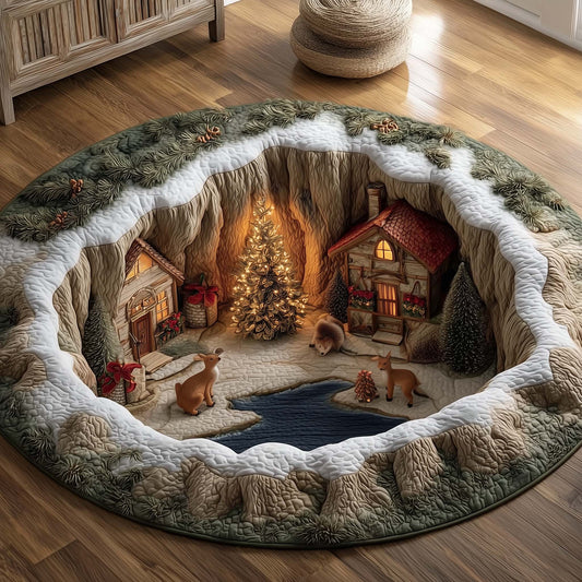 Woodland Den Quilted Round Mat GFTOMA6965