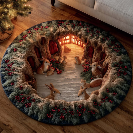 Woodland Den Quilted Round Mat GFTOMA6966