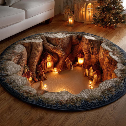 Woodland Den Quilted Round Mat GFTOMA6969