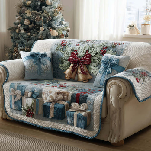 Snowy Retreat Quilted Sofa Cover GFTOMA6975