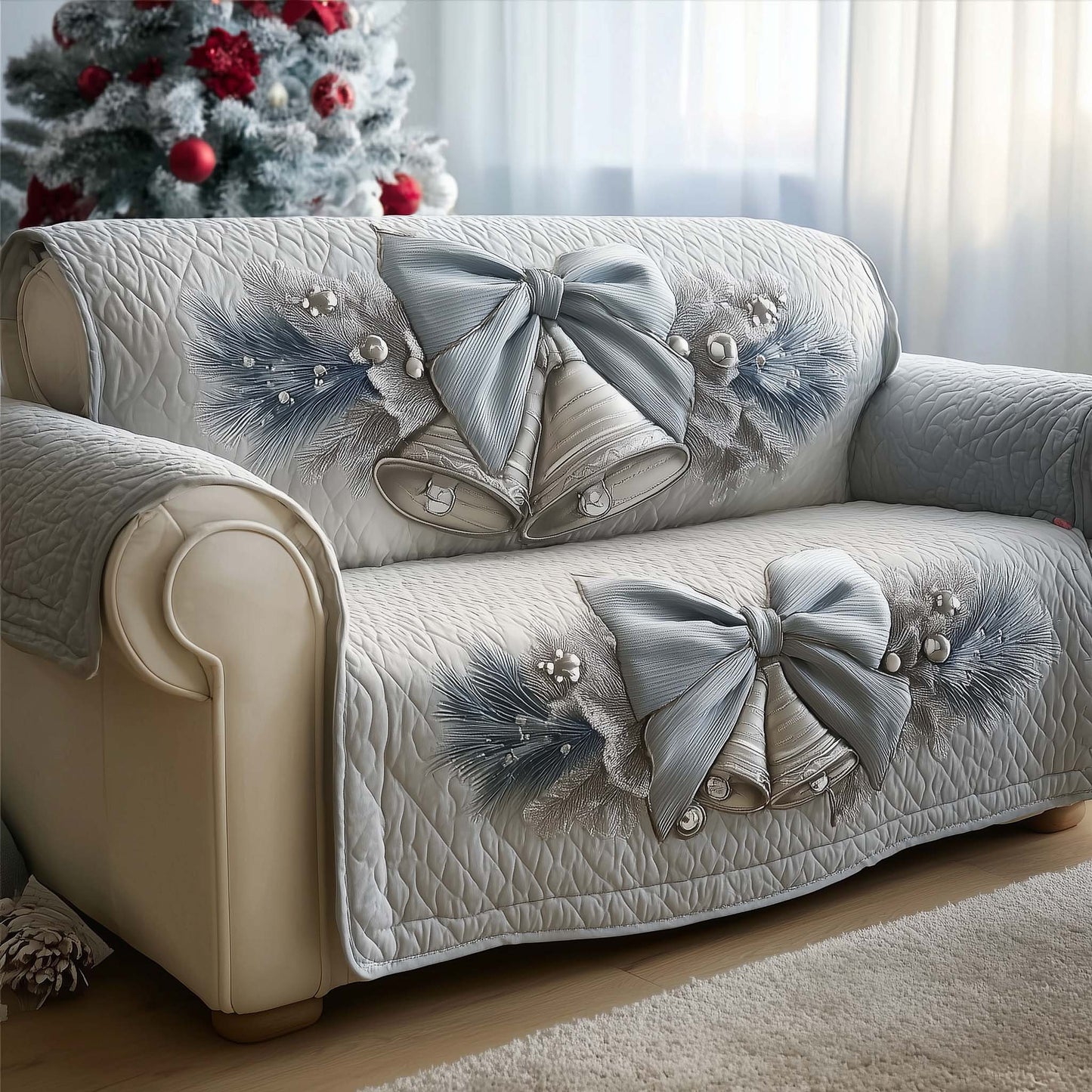 Snowy Retreat Quilted Sofa Cover GFTOMA6976