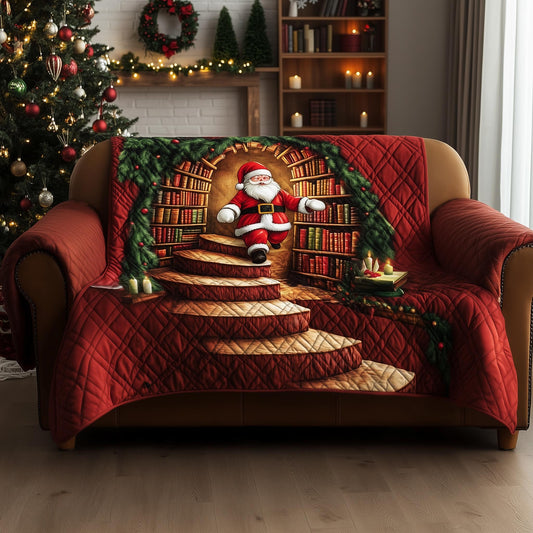 Jolly Santa Quilted Sofa Cover GFTOMA7008