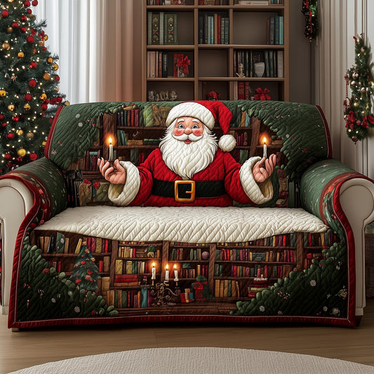 Jolly Santa Quilted Sofa Cover GFTOMA7012