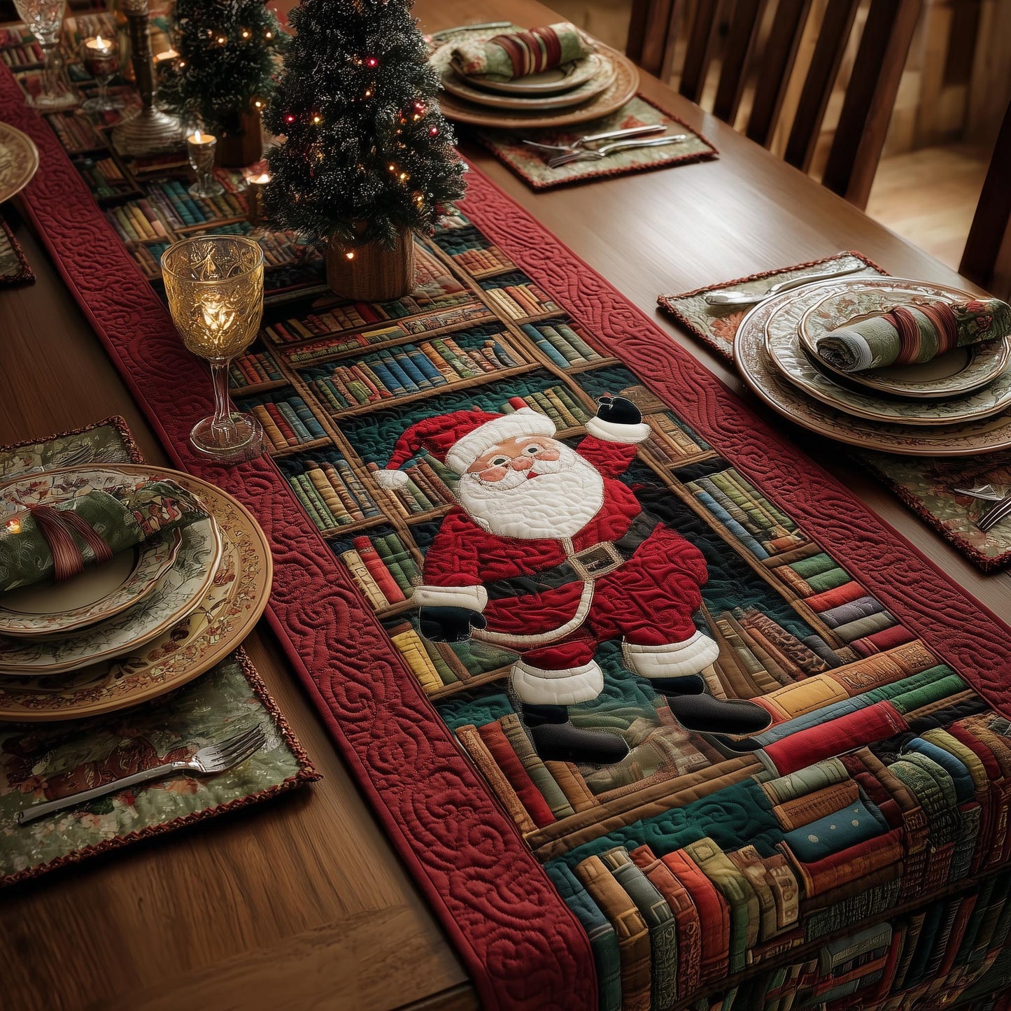 Jolly Santa Quilted Table Runner GFTOMA7019