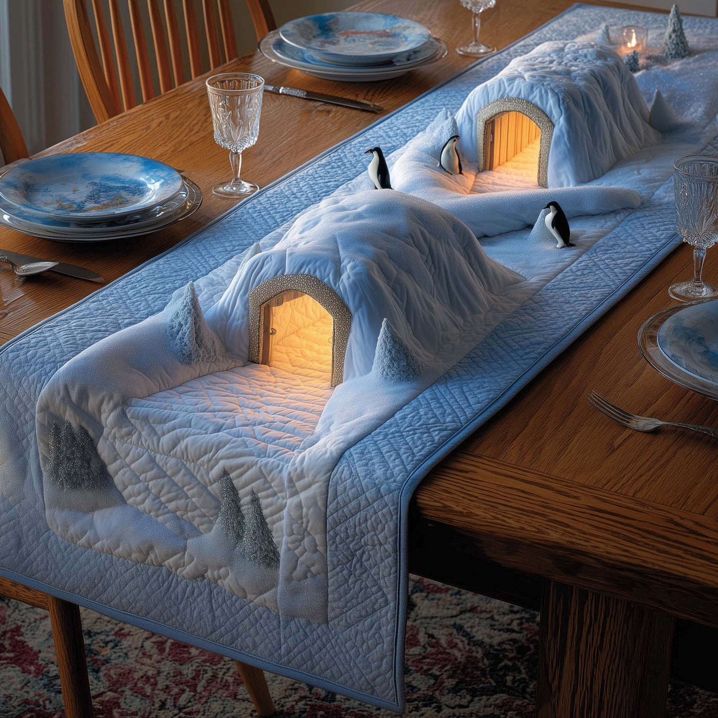 Penguin Quilted Table Runner GFTOMA7042