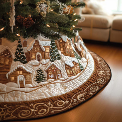 Gingerbread Village Quilted Tree Skirt GFTOMA7085