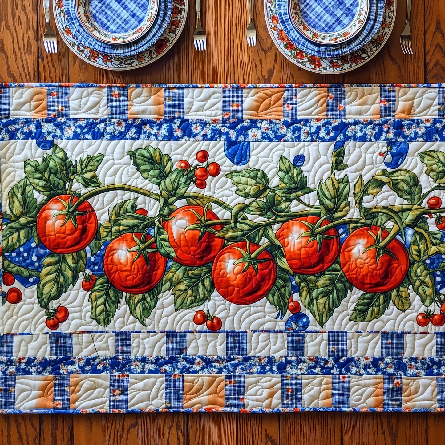 Fresh Tomato Quilted Table Runner GFTOMA708