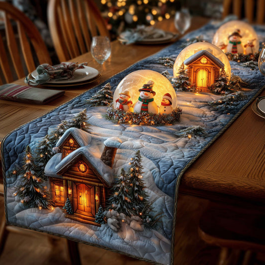 Snowman Lane Quilted Table Runner GFTOMA7093
