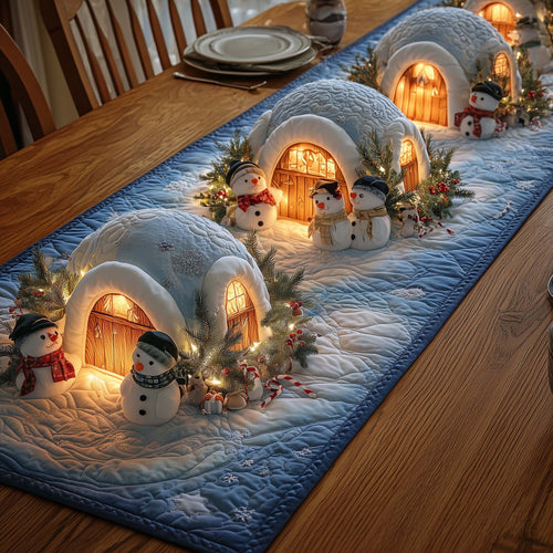 Snowman Lane Quilted Table Runner GFTOMA7096