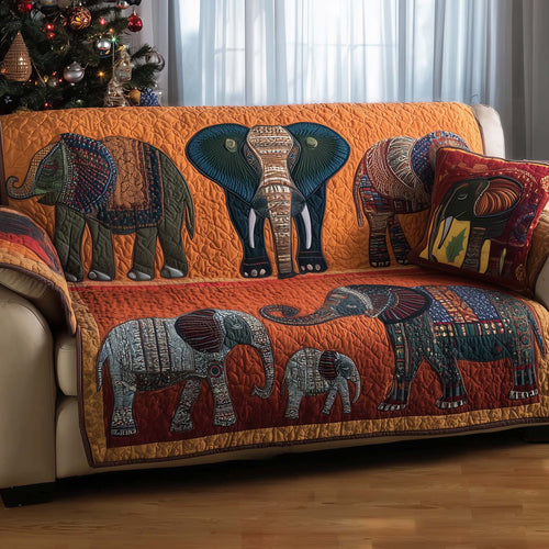 Elephant Quilted Sofa Cover GFTOMA7120