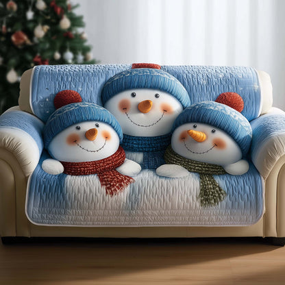 Jolly Snowman Quilted Sofa Cover GFTOMA7129
