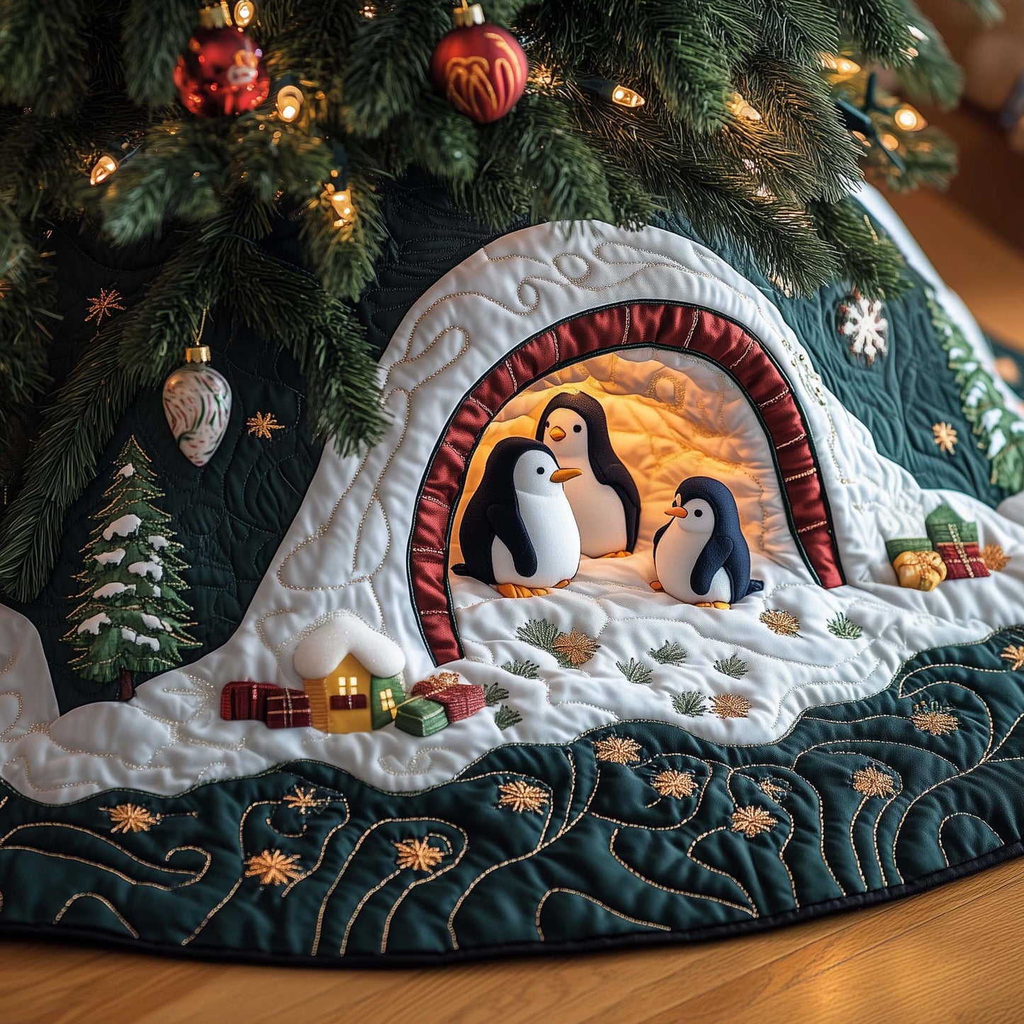 Penguin Quilted Tree Skirt GFTOMA7140