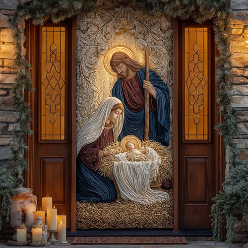 Christmas Nativity Quilted Door Cover GFTOMA7183