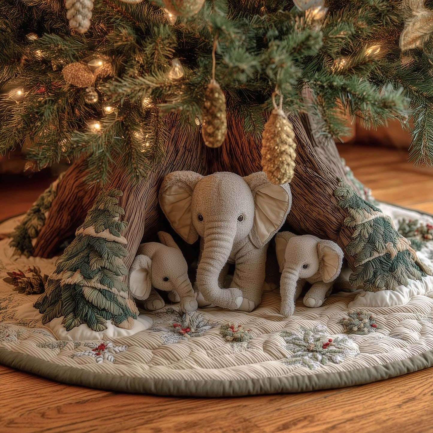 Elephant Quilted Tree Skirt GFTOMA7184