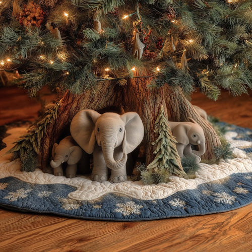 Elephant Quilted Tree Skirt GFTOMA7186
