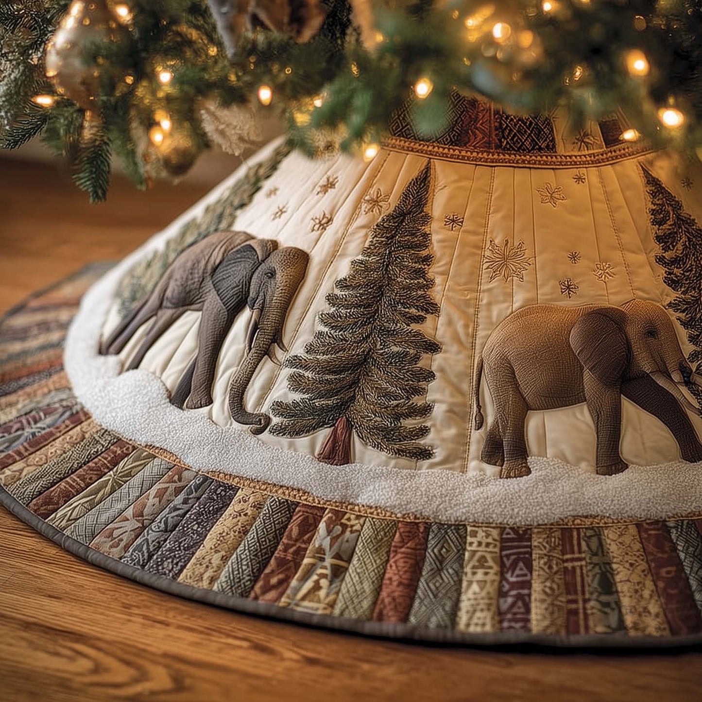 Elephant Quilted Tree Skirt GFTOMA7187