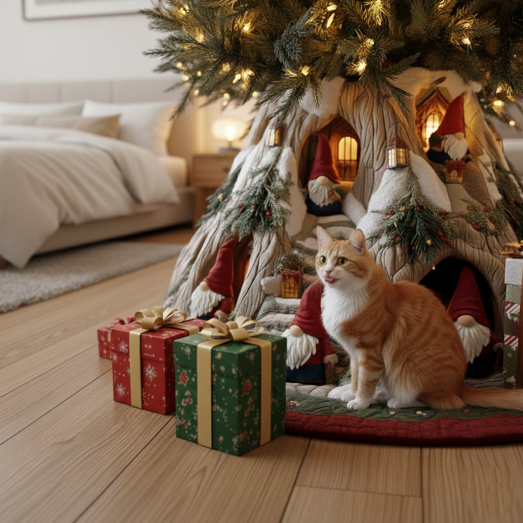 Snowy Gnome Quilted Tree Skirt GFTOMA7196