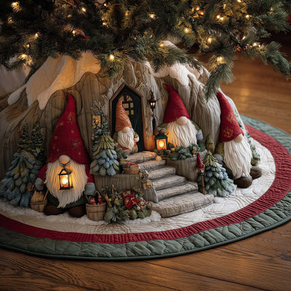 Snowy Gnome Quilted Tree Skirt GFTOMA7197