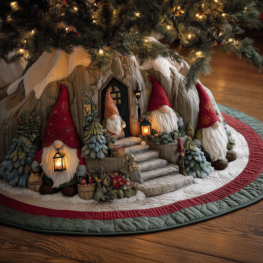 Snowy Gnome Quilted Tree Skirt GFTOMA7197