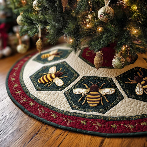 Bee Quilted Tree Skirt GFTOMA7202