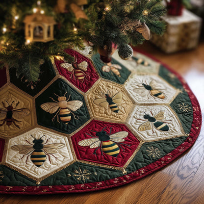 Bee Quilted Tree Skirt GFTOMA7205