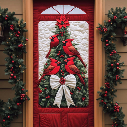 Yuletide Bow Quilted Door Cover GFTOMA7215