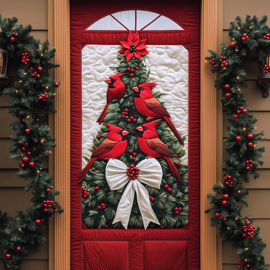 Yuletide Bow Quilted Door Cover GFTOMA7215