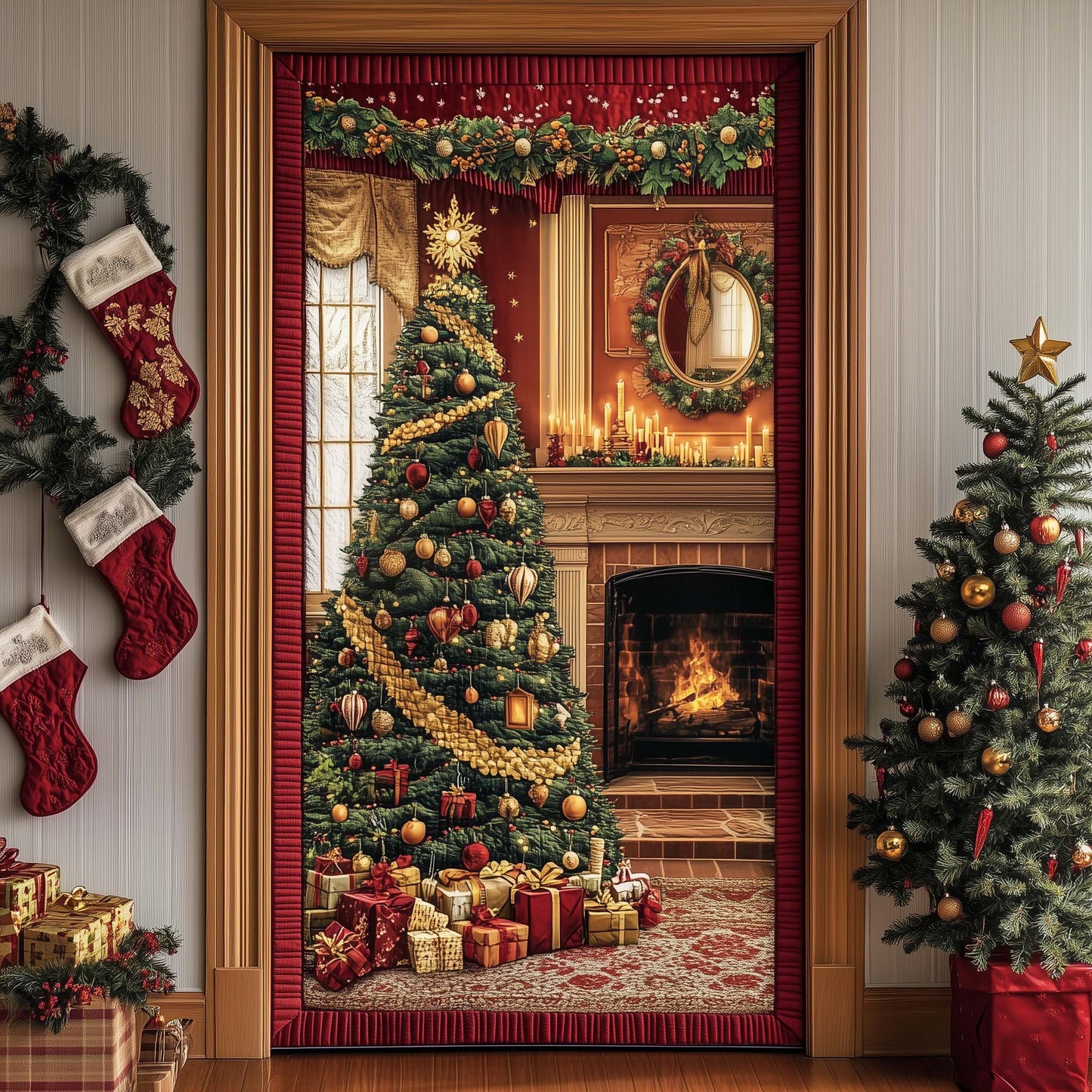 Evergreen Charm Quilted Door Cover GFTOMA7222
