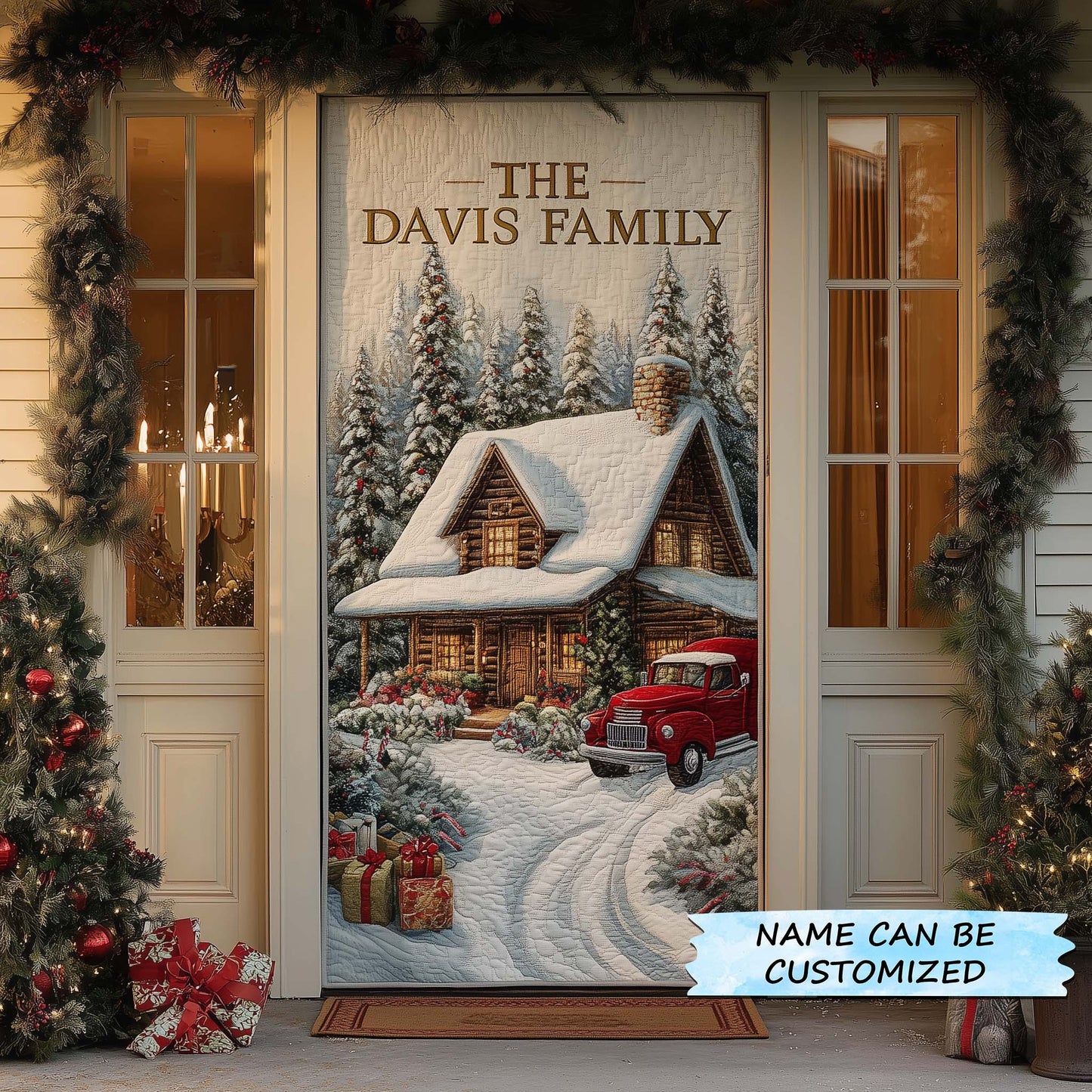 Winter Wonderland Quilted Door Cover QTCUZ GFTOMA7268