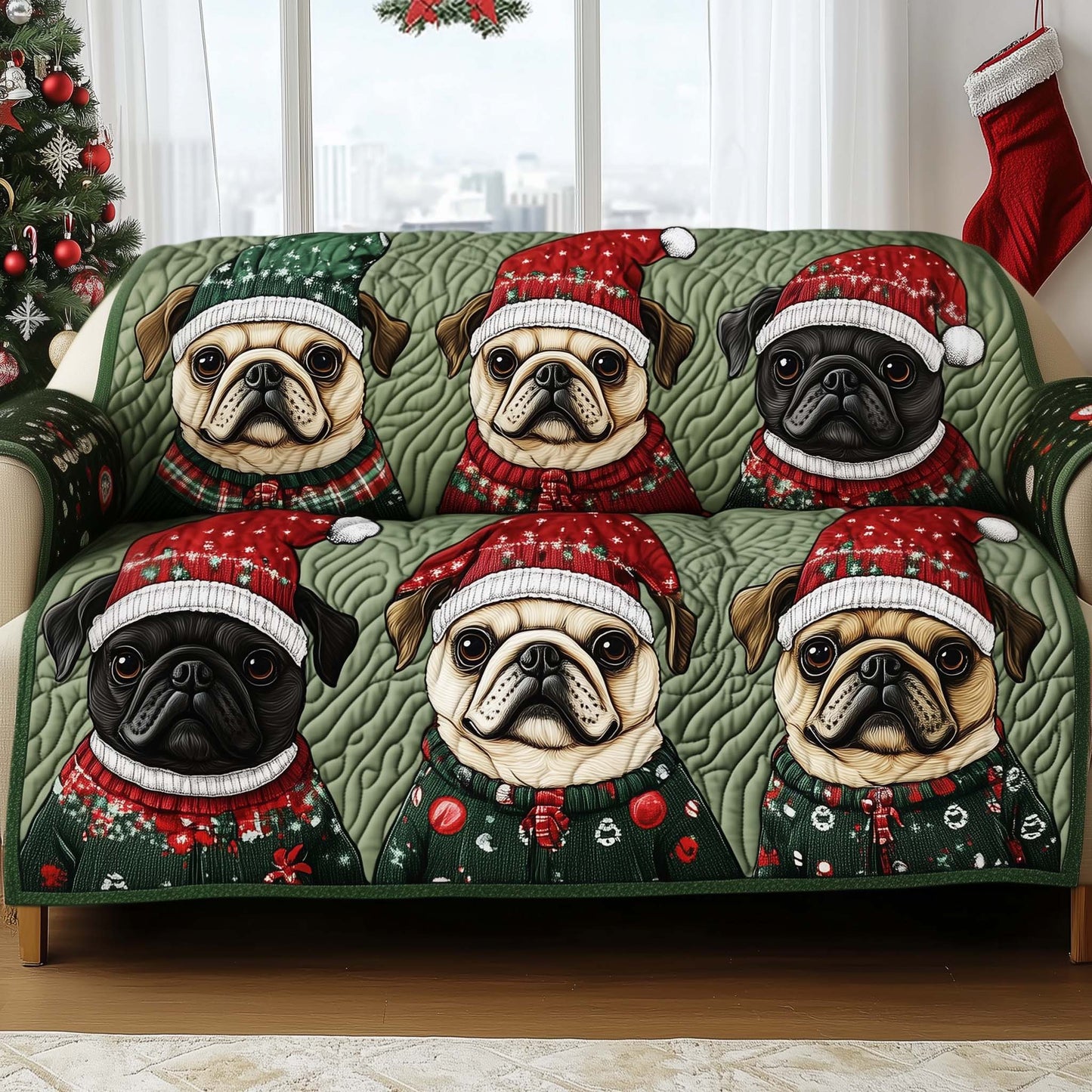 Bulldog Quilted Sofa Cover GFTOMA7297