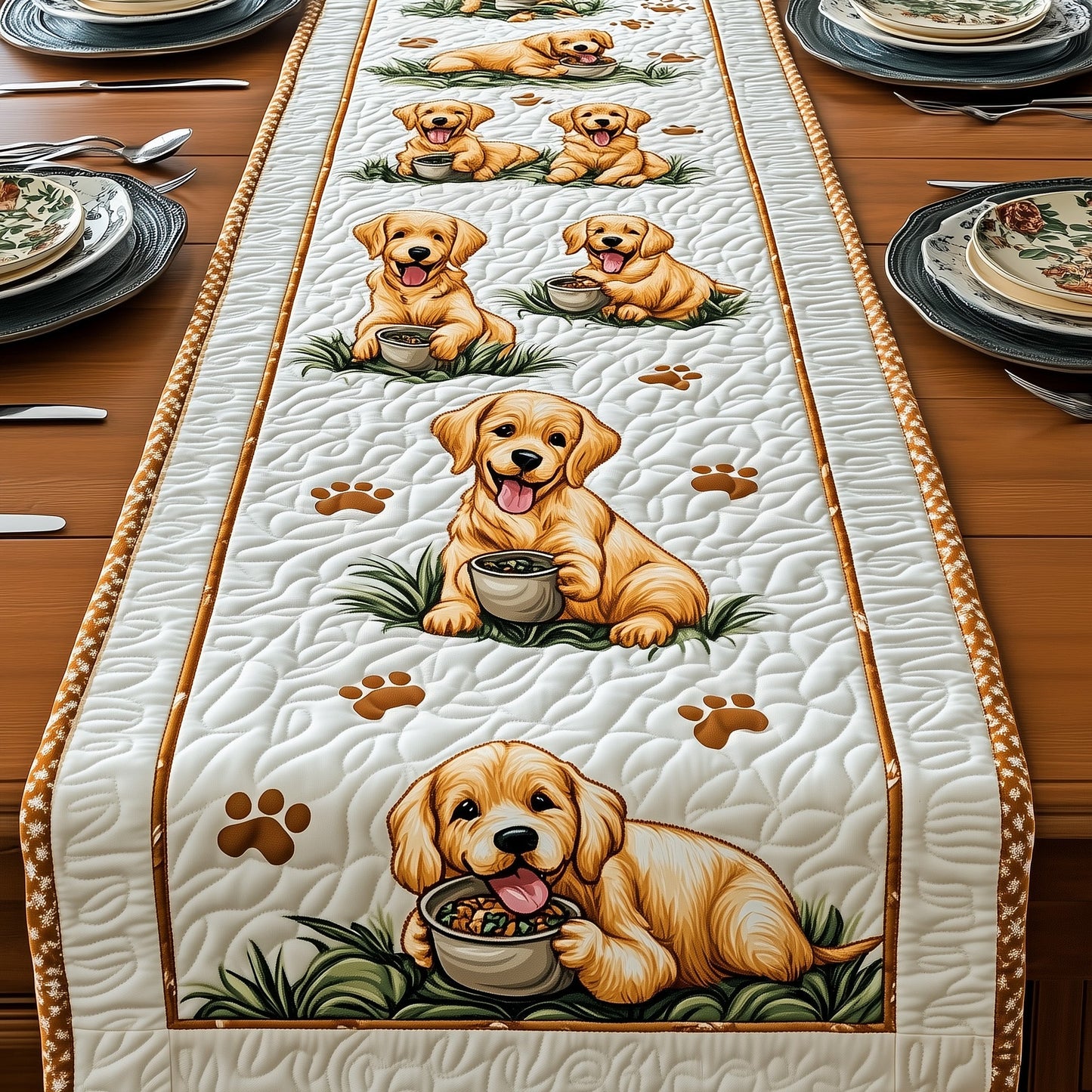 Golden Retriever Quilted Table Runner GFTOMA729