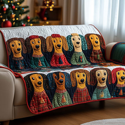 Dachshund Quilted Sofa Cover GFTOMA7301