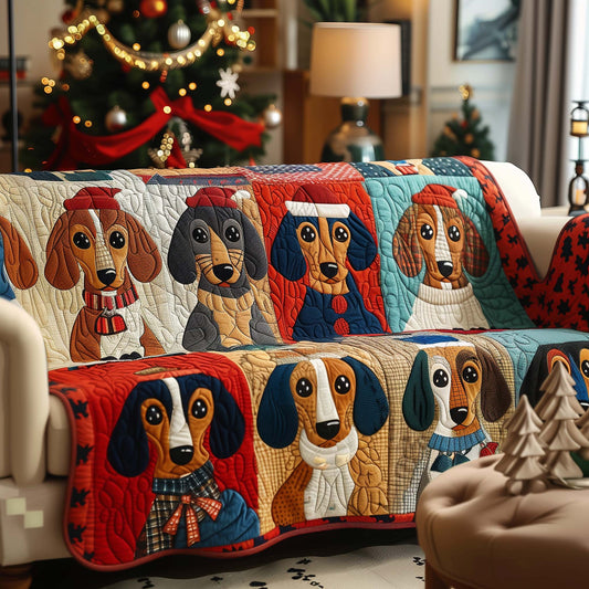 Dachshund Quilted Sofa Cover GFTOMA7302
