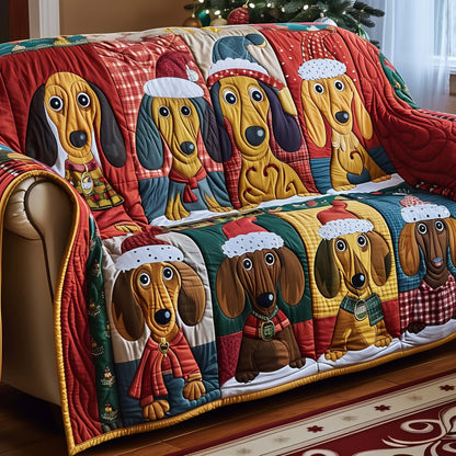 Dachshund Quilted Sofa Cover GFTOMA7303