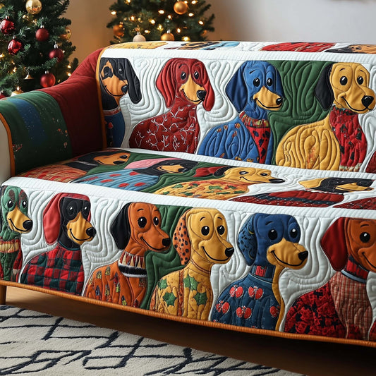 Dachshund Quilted Sofa Cover GFTOMA7304