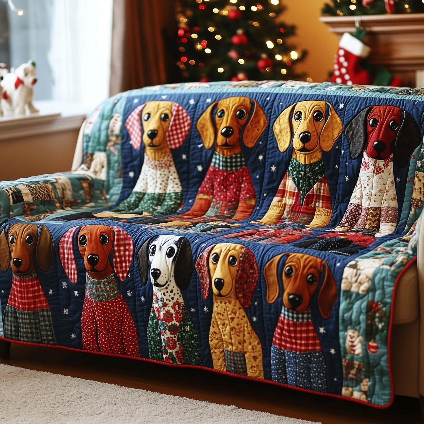 Dachshund Quilted Sofa Cover GFTOMA7305
