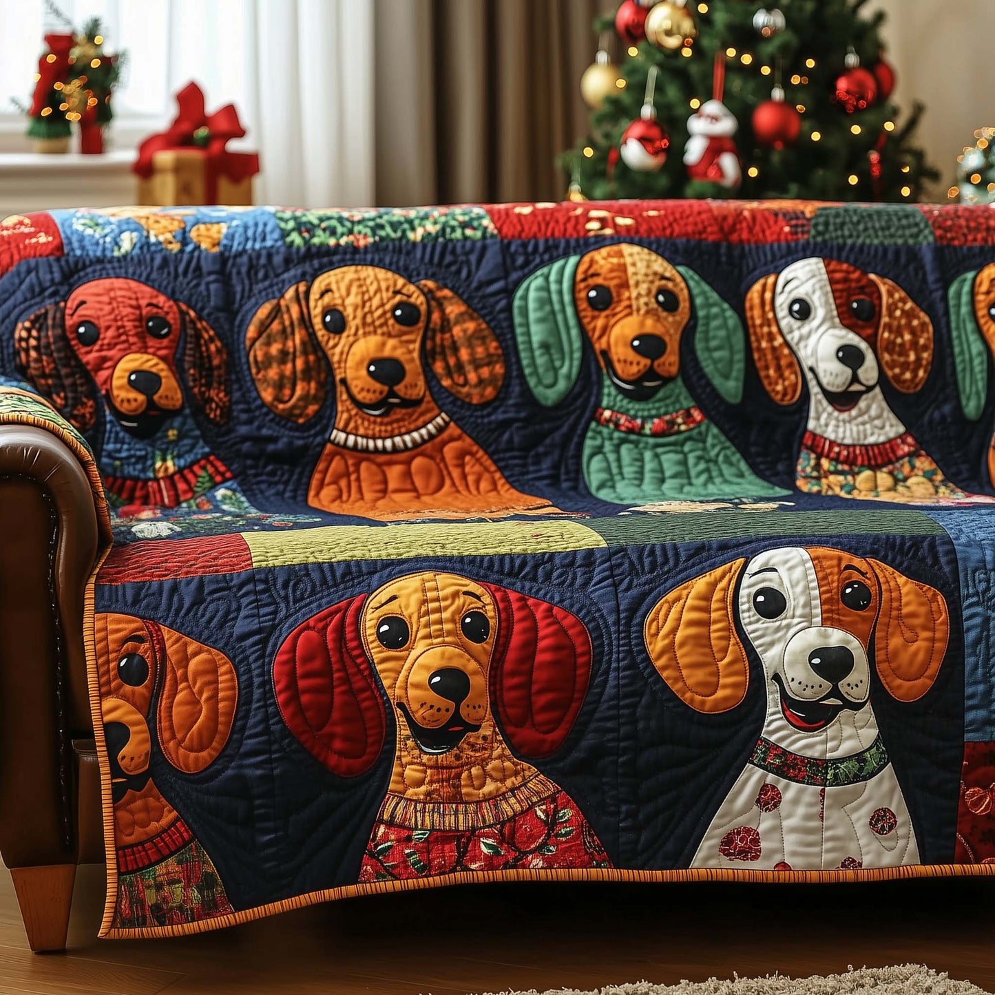 Dachshund Quilted Sofa Cover GFTOMA7307