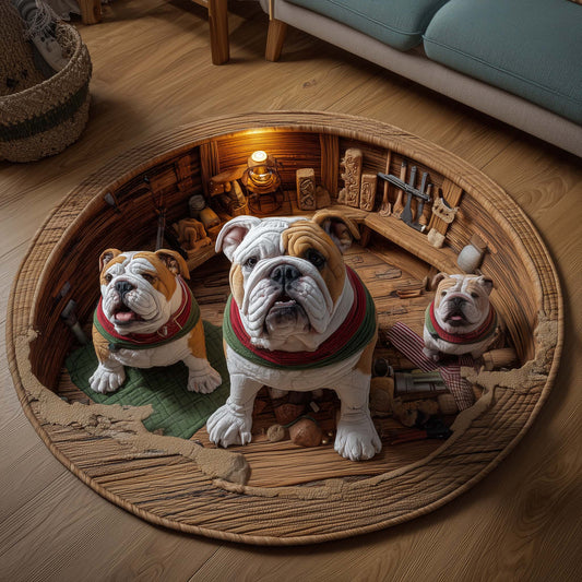 Bulldog Workshop Quilted Round Mat GFTOMA7310