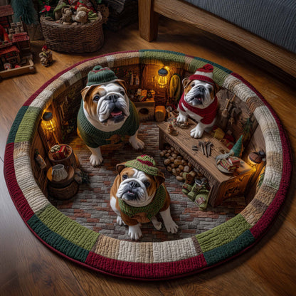 Bulldog Workshop Quilted Round Mat GFTOMA7311
