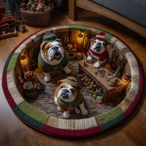 Bulldog Workshop Quilted Round Mat GFTOMA7311