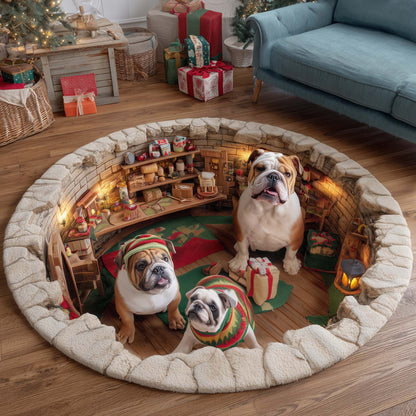 Bulldog Workshop Quilted Round Mat GFTOMA7312
