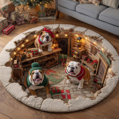 Bulldog Workshop Quilted Round Mat GFTOMA7314