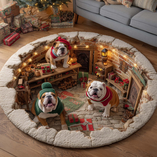 Bulldog Workshop Quilted Round Mat GFTOMA7314